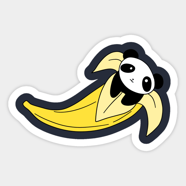 Banana Panda Sticker by saradaboru